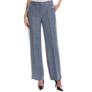 Lafayette 148 New York Gates full leg linen/wool pant Size 6